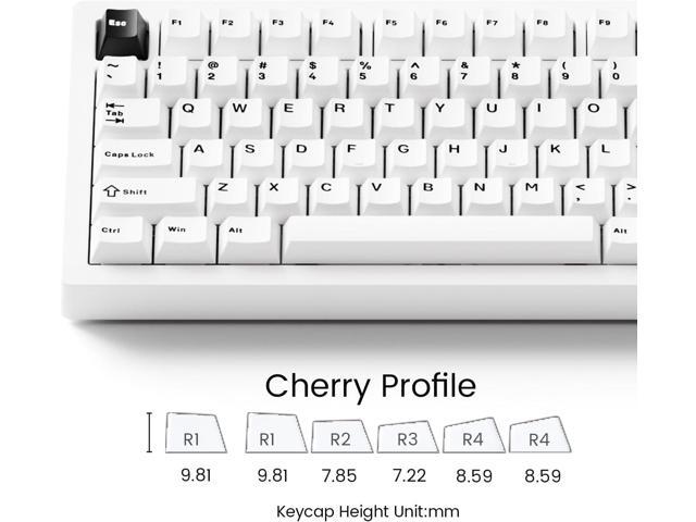 MONSGEEK M1 V5 Aluminum Mechanical Keyboard 75% Quick Release Gaming Keyboard Blcak on White with Knob 8000 mAh RGB Hot-swappable Pre-lubed Mirror...