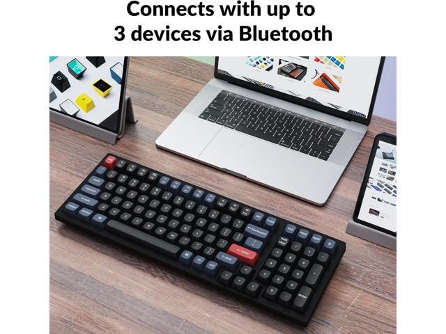 Keychron K4 Pro Custom Mechanical Keyboard with Hot-Swappable K Pro Red Switch, QMK/VIA Programmable Macro Wireless Bluetooth/Wired USB Keyboard...