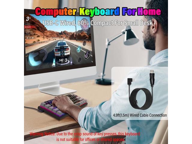 60% Compact Small Wired Portable Mechanical Keyboard,22 RGB Backlit,Blue Switch,CNC Aluminum,Hot Swappable Socket,PBT wear-Resistant keycaps,Ideal...