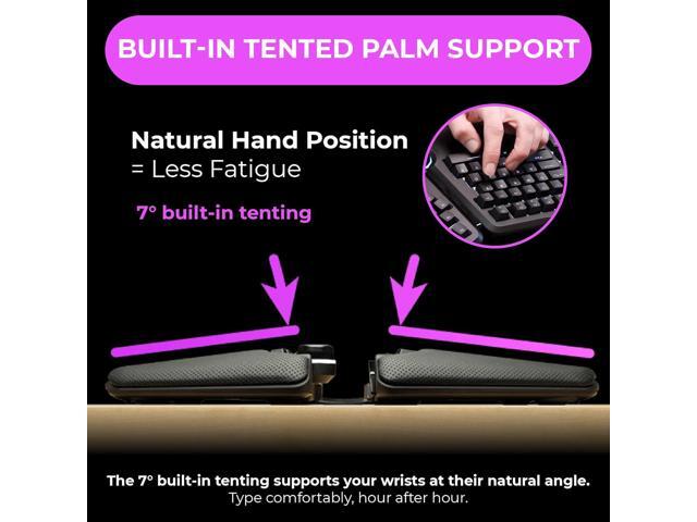 Cloud Nine ErgoTKL Ergonomic Tenkeyless Mechanical Keyboard for PC Kailh Brown TKL RGB Backlit Ergo Split Key Board