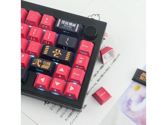 JOMKIZ PBT Keycaps,129 Keys Dye Sublimation Cherry Profile Keycaps Side Engraved Transparent Keycap Set for Cherry MX Switches ASIN/ISO Layout...