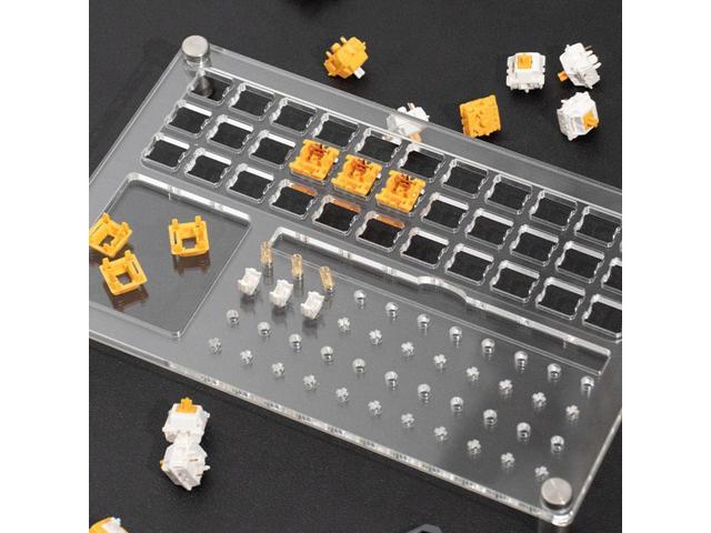 Gliging Switch Tester Switch Opener Acrylic Lube Station DIY Double-Deck Removal Platform Keycaps Puller for Custom Gateron Cherry Mechanical...