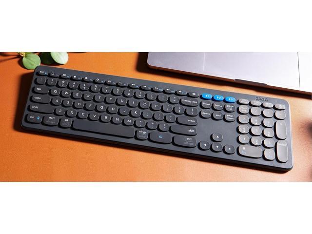 ZAGG Pro Keyboard 17 - Full-Size Wireless Charging Desktop Keyboard - Multi-Device Pairing - Compatible with Windows, macOS, iOS, Android, ChromeOS...