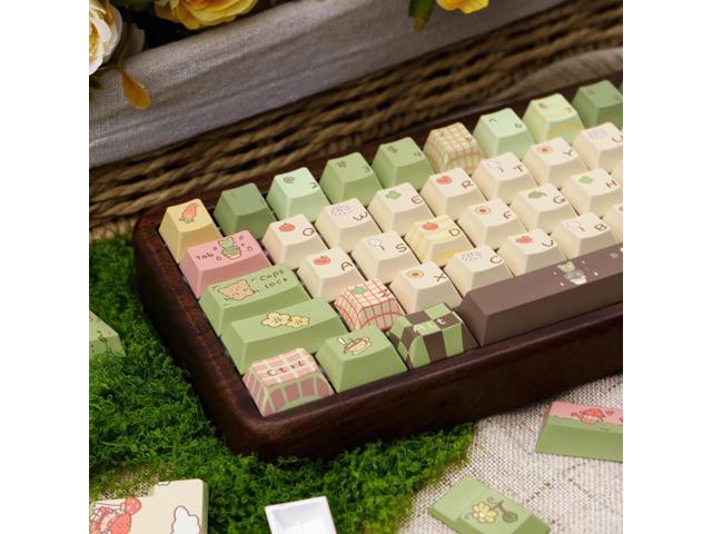 150 Keys Cute Keycaps, Dye Sublimation PBT Customized keycaps, Cherry Profile Keycaps Cartoon Bear Keycap Set for Cherry MX Gateron Switches...