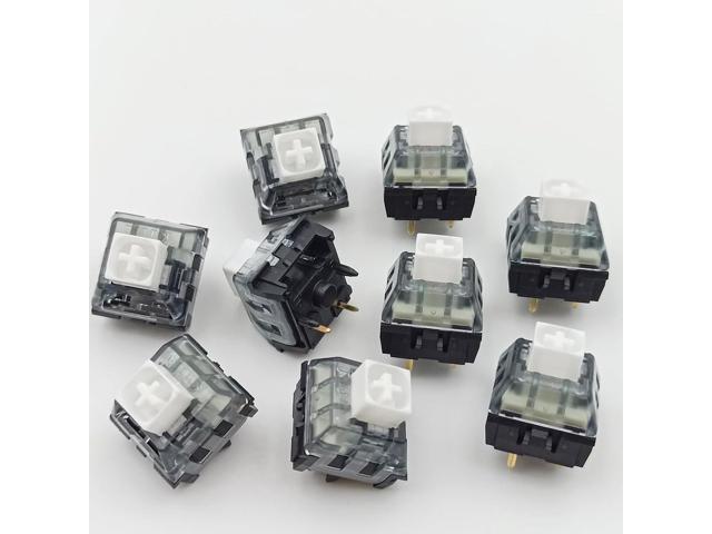 Kailh Box White V2 Switches for MX Mechanical Gaming Keyboard,5-Pin 45gf Clicky/Pre-Lubed/Dust & Waterproof Switches(White,90pcs)