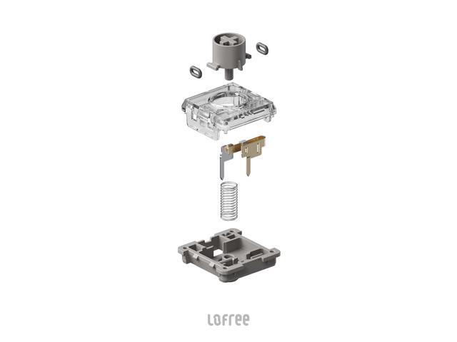 Lofree Hades Low-Profile POM Switches 45g Linear Type (Flow/Flow Lite Exclusive) - Hot-Swappable Keyboard Switches (106pcs + Puller) Silent