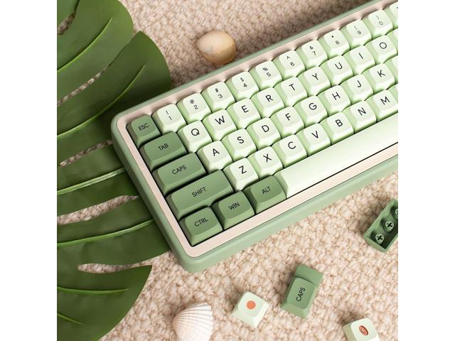 Matcha Green Keycaps 124 Keys XDA Profile Dye Sub PBT Keycaps Set Fit for 60% 65% 95% Cherry Mx Switches Mechanical Keyboards