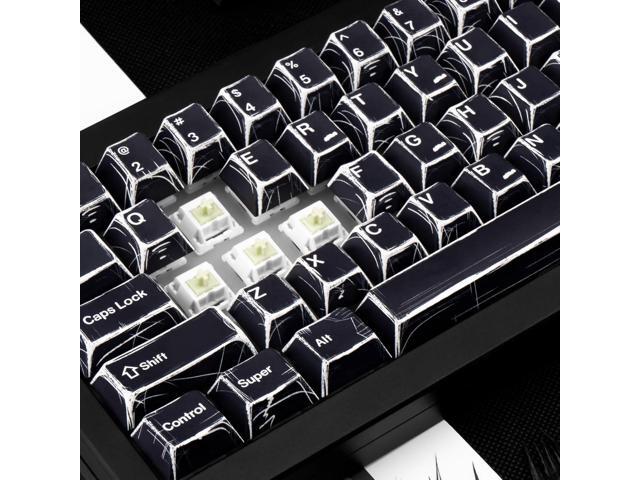 PBT Keycaps 136 Keys Manga Theme Custom Keycaps Set, Cherry Profile Dye-Sublimation Black Key Caps for 61/64/68/84/87/100/104/108 Cherry Gateron MX...