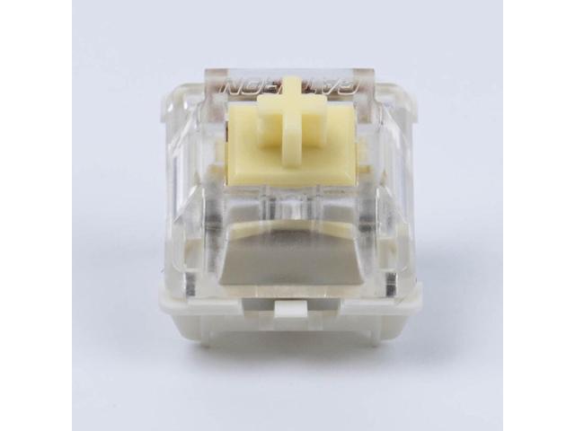 GATERON Jupiter Banana Keyboard Switches, Tactile 59gf RGB LED 5 Pin Factory Pre-lubed Key Switches for MX Mechanical Keyboard(Banana,110PCS)
