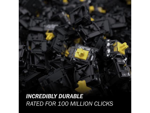 Gateron KS-15 Optical Switches for MX Mechanical Gaming Keyboard 35g Force Linear Clear Top RGB Switches for Backlit Keyboard (65 PCS, Yellow)