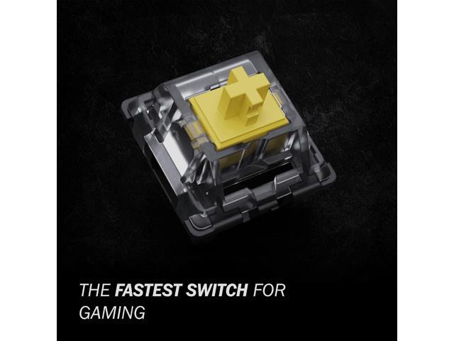 Gateron KS-15 Optical Switches for MX Mechanical Gaming Keyboard 35g Force Linear Clear Top RGB Switches for Backlit Keyboard (65 PCS, Yellow)