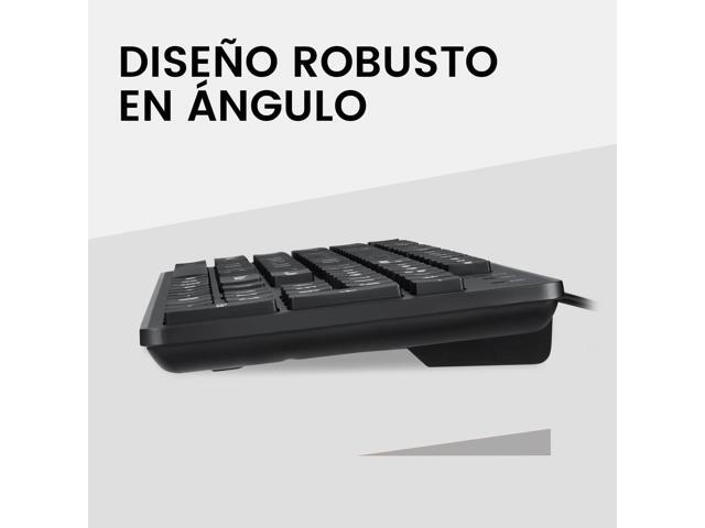 Perixx PERIBOARD-117P ES Teclado con Cable PS/2 - configuración ES y Teclas Tipo chiclet Impresas en Grande - Negro - QWERTY Español