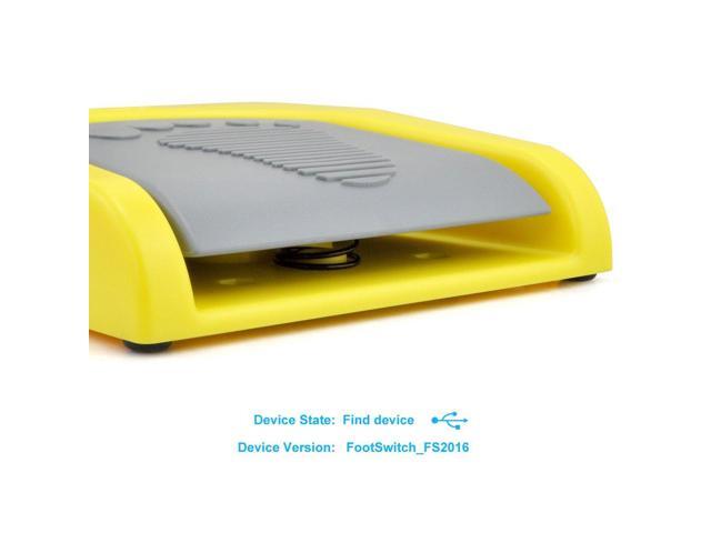 iKKEGOL USB Single Foot Switch Control One Key Customized Computer Keyboard Action Pedal HID Yellow