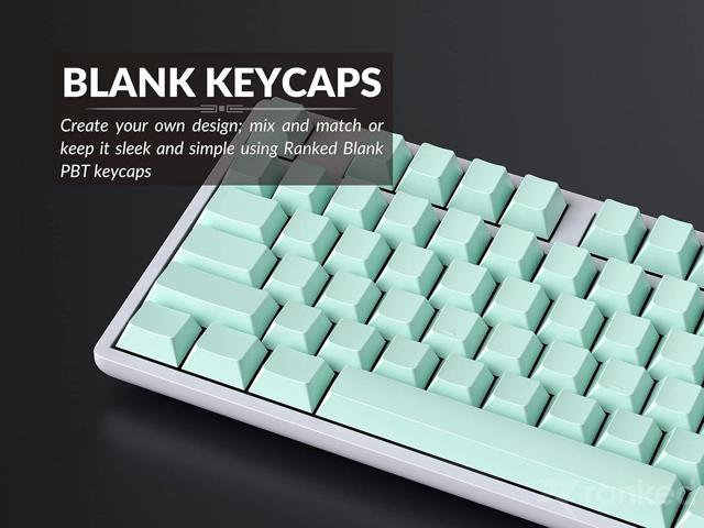 Ranked Blank Premium Keycap Set 1.4 mm Thick PBT Cherry Profile for Mechanical Keyboard (Beach Glass, 139 Keys)