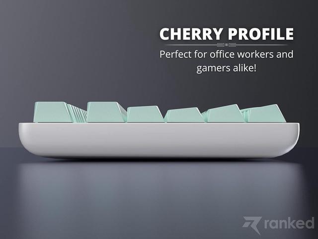 Ranked Blank Premium Keycap Set 1.4 mm Thick PBT Cherry Profile for Mechanical Keyboard (Beach Glass, 139 Keys)