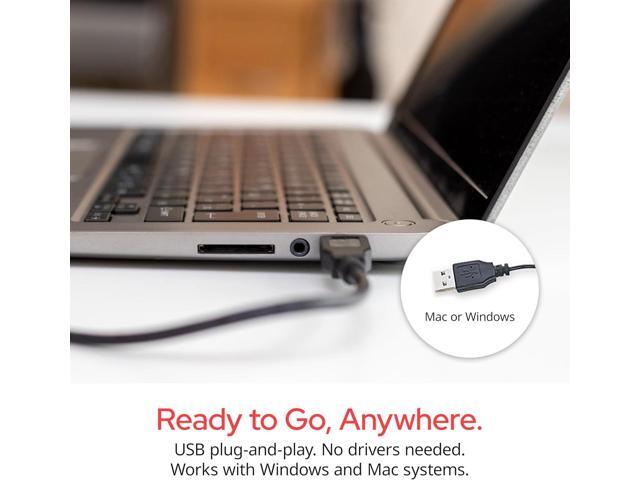 Verbatim Slimline Wired Keyboard and Mouse Combo USB Plug-and-Play Numeric Keypad Adjustable Tilt Legs Optical Corded Mouse Full-Size Computer...