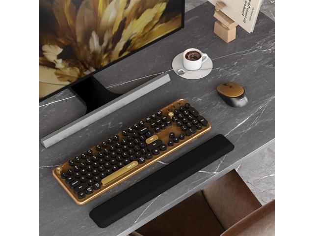Colorful Wireless Computer Keyboards Mouse Combos, UBOTIE Polychrome Round Keycaps Retro PC Keyboards 2.4GHz Radio Frequency Connection with...