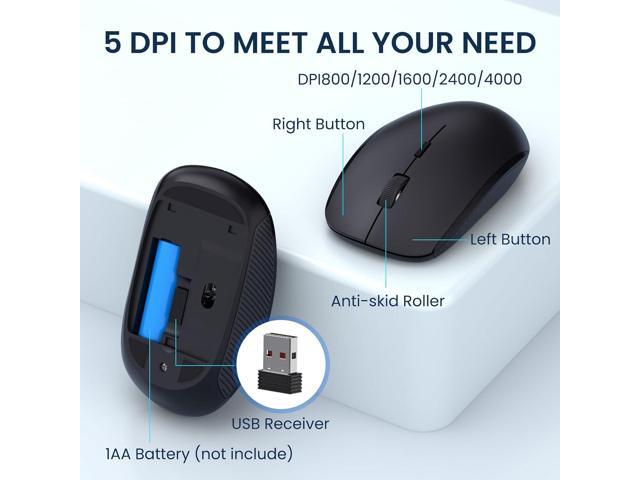 Wireless Keyboard and Mouse Combo, COLIKES 2.4G USB Cordless Mouse and Keyboard, 3 Level DPI Slim Ergonomic, Responsive Plug & Play for Computer...