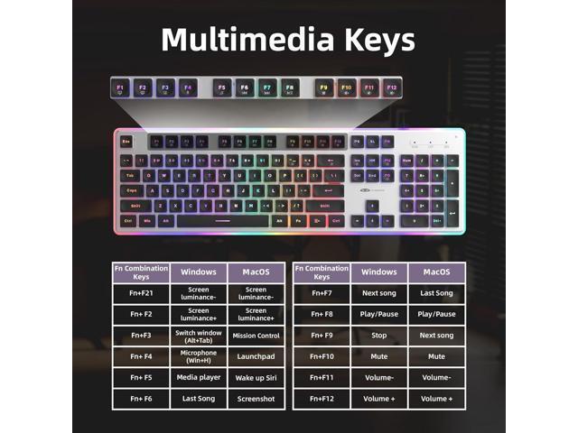 Camiysn Gaming Creamy Keyboard and Mouse, Black 104 Keys RGB and 6 Speed RGB Mouse Combo, Pudding Keycaps Silent Computer Keyboard for...