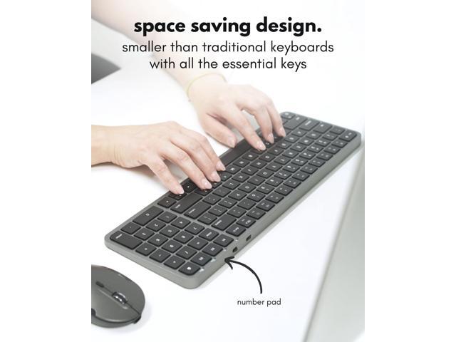Macally Bluetooth Mac Keyboard and Mouse (Compact, Multi Device, Rechargeable) - Wireless Apple Keyboard and Mouse Combo - for Mac mini/Studio,...