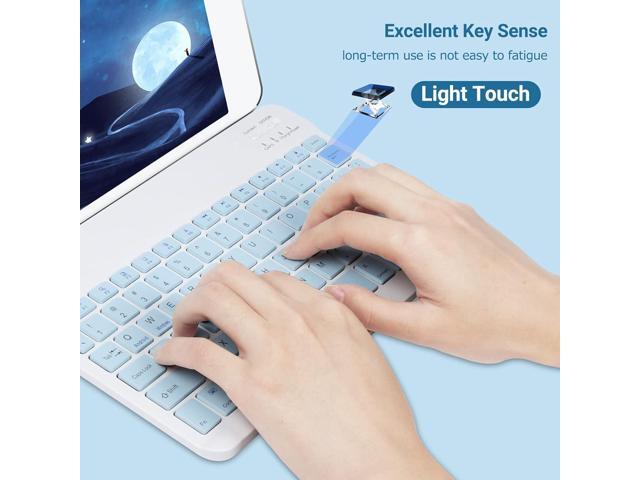 Wireless Bluetooth Keyboard and Mouse Combo, Ultra-Thin 2.4 GHz Wireless Keyboard and Mouse for iPad Pro/iPad Air/iPad 9.7 and Other iOS Android...
