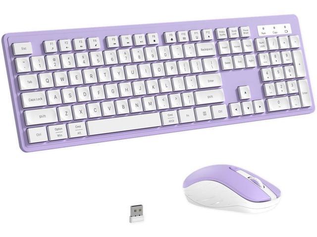 Wireless Keyboard and Mouse, 2.4GHz Cordless Keyboard Mouse Combo, Optical Mouse, Plug and Play USB Receiver, Compatible with Windows, Mac, Laptop,...