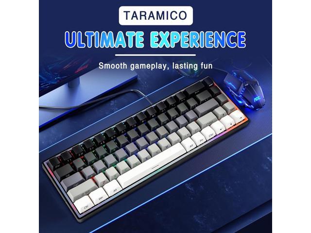 Mechanical Gaming Keyboard 65% Wired, Magnetic Switch Hot Swappable RGB Backlit, 68-Key Compact Mini Keyboard with Blue Switch, Detachable USB-C...