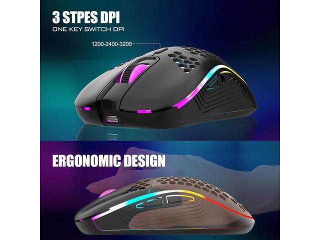 RedThunder 60% Wireless Gaming Keyboard & Mouse Combo with Rechargeable Battery, Ultra-Compact Small RGB Mechanical Feel Keyboard, Ergonomic...
