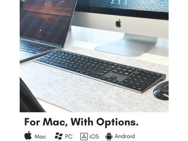 Macally Wireless Bluetooth Keyboard for Mac - Compatible Apple Keyboard or MacBook Pro/Air, iMac - Multi-Device, Up to 3 Devices with 110 Keys, 20...