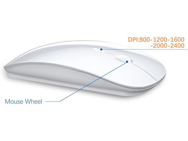 Wireless Keyboard and Mouse Ultra Slim Combo, TopMate 2.4G Silent Compact USB 2400DPI Mouse and Scissor Switch Keyboard Set with Cover, Batteries...