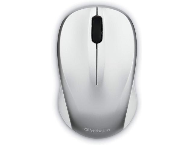 Verbatim 2.4G Wireless LED Silent Mouse - Noiseless and Silent Click Computer Mouse with Nano Receiver for Mac and PC - Silver