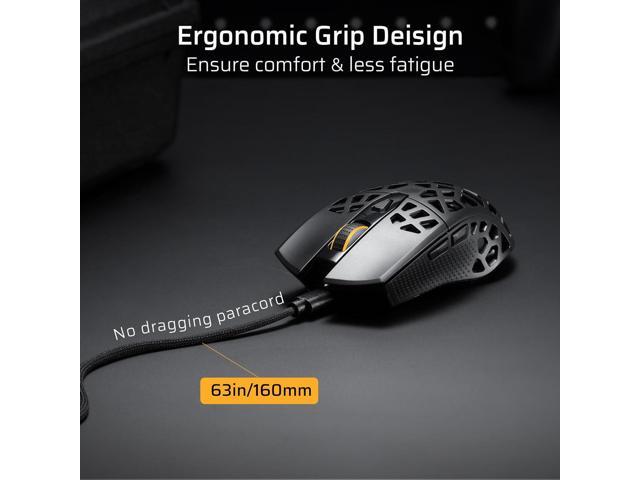 LTC GM023 Tri-Mode Wireless Gaming Mouse, 79g Ultra-Light Honeycomb Ergonomic Gaming Mouse, 2.4Ghz/BT/Wired, 6-Level DPI 8000, 6 Programmable...