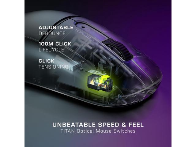 Turtle Beach Burst II Air Wireless Gaming Mouse - 47g Ultra Lightweight, Optical Switches, 26000 DPI Optical Sensor, 120-hour Rechargeable Battery,...