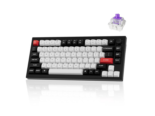 Keychron Q1 HE Wireless Custom Keyboard Rapid Trigger QMK Launcher 2.4 GHz Bluetooth 5.2 with Gateron Double-Rail Magnetic Switch, RGB Compatible...