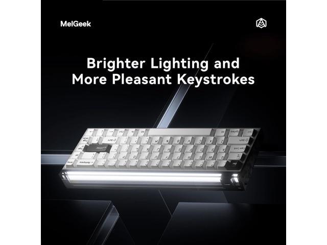 MelGeek MADE68 Ultra Wired Gaming Keyboard, Magnetic Keyboard with Hall Effect, 65% Compact Rapid Trigger, Hot-Swappable, RGB Snap Tap & Adjustable...