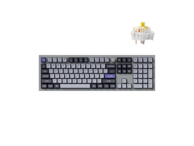 Keychron Q6 Pro Full Aluminum Wireless Bluetooth Custom Mechanical Keyboard for Mac Windows Linux, Full-Size QMK/VIA Programmable Knob KSA...