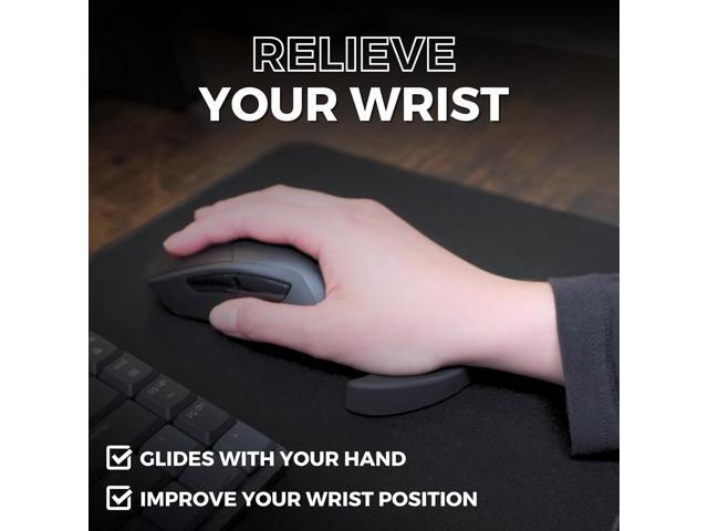 Virtusx Ergonomic Wrist Rest for Mouse, Right-Handed Gliding and Sliding Palm Wrist Support Pad, Carpal Tunnel and Pain Relief, Desk Accessories...