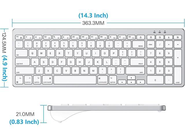 OMOTON Wired Keyboard Compatible with Mac, with Dual Interface (USB and Type-C), Numeric Keypad Compatible with MacBook Pro/Air, iMac, Mac mini/Pro...