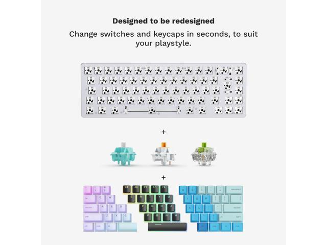 GLORIOUS Gaming GMMK 2 Compact 65% Barebones (Frame Only) - Mechanical Gaming Keyboard Frame, Compact TKL Size (65%), Aluminium, Customisable, Per...