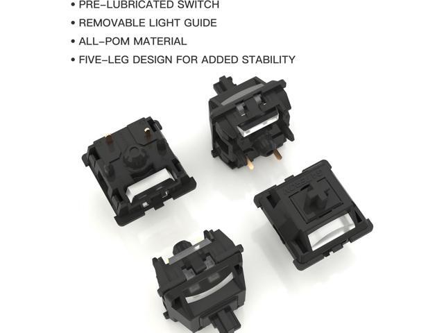 Gateron Ghost Pro Switches for Mechanical Gaming Keyboard,5-Pin 50gf RGB SMD Dual-Stage Spring Pre-Lubed Full POM Linear Switches(45PCS)