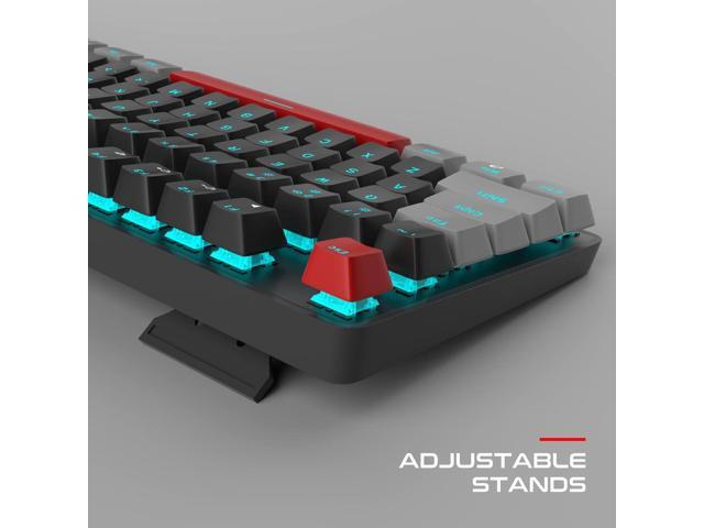 MageGee Mechanical Gaming Keyboard, 104 Keys Blue Backlit Keyboards with Red Switches Double-Shot Keycaps, USB Wired Mechanical Computer Keyboard...