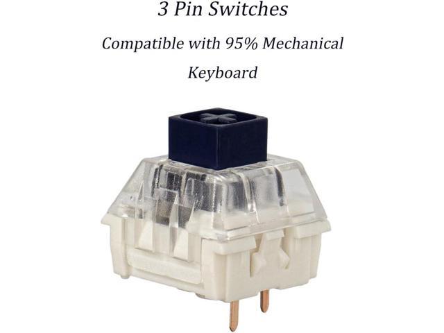 65 Pack Kailh Box Switch Navy RGB SMD for Mechanical Gaming Keyboard 3 pin Switches IP56 Water-Proof Compatible Cherry MX Switches