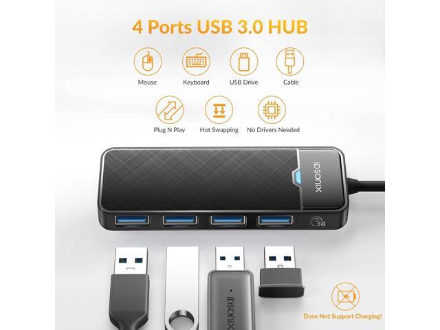 iDsonix USB C Hub 4 Ports, 5Gbps USB C to USB 3.0 Hub Adapter with 4 USB 3.0 Ports, USB C Splitter for MacBook, Mac Pro, iMac, Windows/Mac OS,...