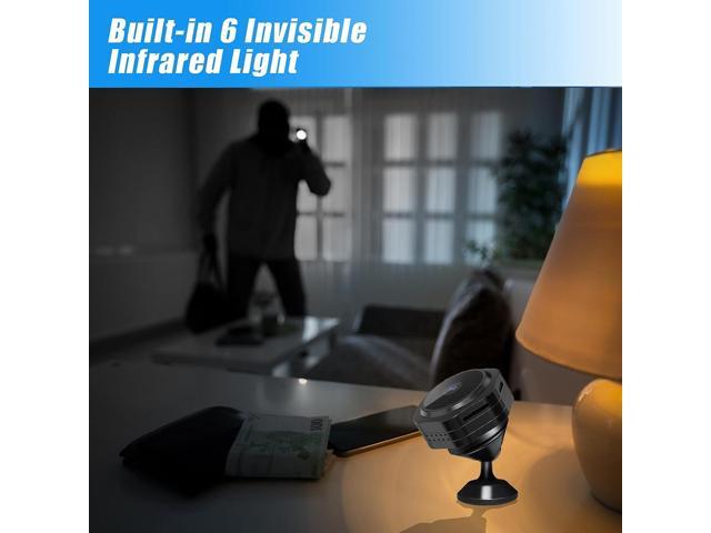 Mini Spy Hidden Cameras 1080P HD Smallest Wireless Security Cameras Mini Battery Portable Nanny Cam Night Vision Motion Alerts Secret Surveillance...