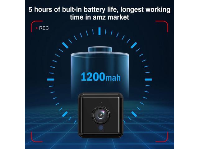 WAXOXIH Mini Spy Camera WiFi Hidden Camera Night Vision 4K HD Spy Nanny Cam for Home Security Easy Set Wireless Indoor Smallest Camera with Motion...