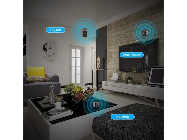 WAXOXIH Mini Spy Camera WiFi Hidden Camera Night Vision 4K HD Spy Nanny Cam for Home Security Easy Set Wireless Indoor Smallest Camera with Motion...