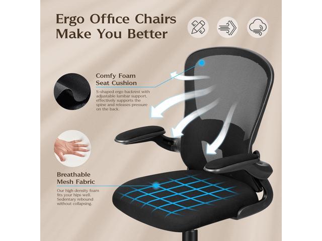 FelixKing Office Desk Chairs, Ergonomic PC Desk Chair with Wheels, Adjustable Lumbar Support and Height, Swivel Computer Chair with Flip-up...