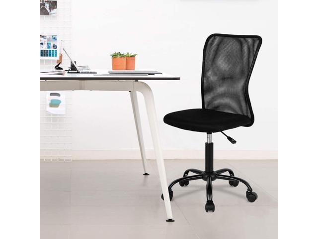 FDW Home Office Chair Mid Back Mesh Desk Chair Armless Computer Ergonomic Task Rolling Swivel Chair Back Support Adjustable Modern with Lumbar...