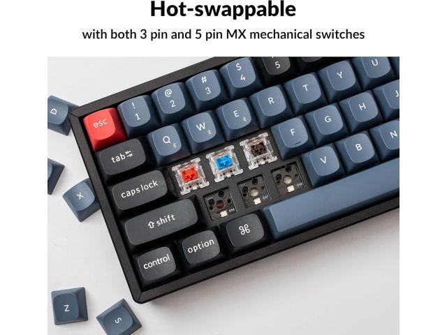 Keychron K6 Pro Wireless Custom Mechanical Keyboard, QMK/VIA Programmable Macro, Hot-Swappable Keychron K Pro Brown Switch, 65% Layout Aluminum RGB...