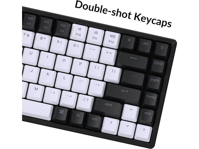 Keychron K2 75% Layout 84 Keys Hot-swappable Bluetooth Wireless/USB Wired Mechanical Keyboard with Keychron Super Red Switch/Double-Shot...